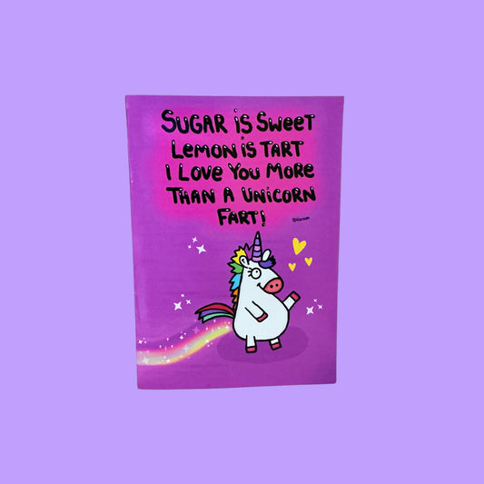 Unicorn Fart A5 Glossy Greeting card